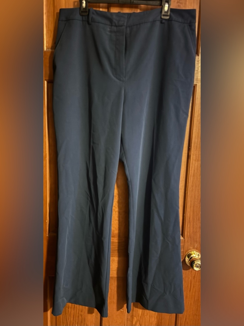 Classic Navy Wide-Leg Pants